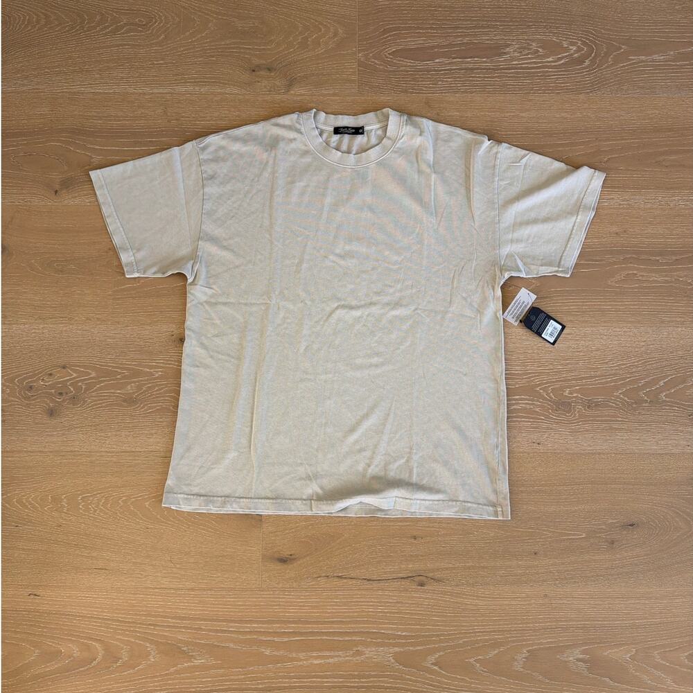 Junk Food Clothing Crew Neck Tee Size L/XL Beige